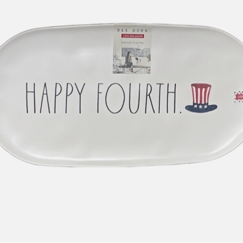 Rae Dunn White Melamine Plate